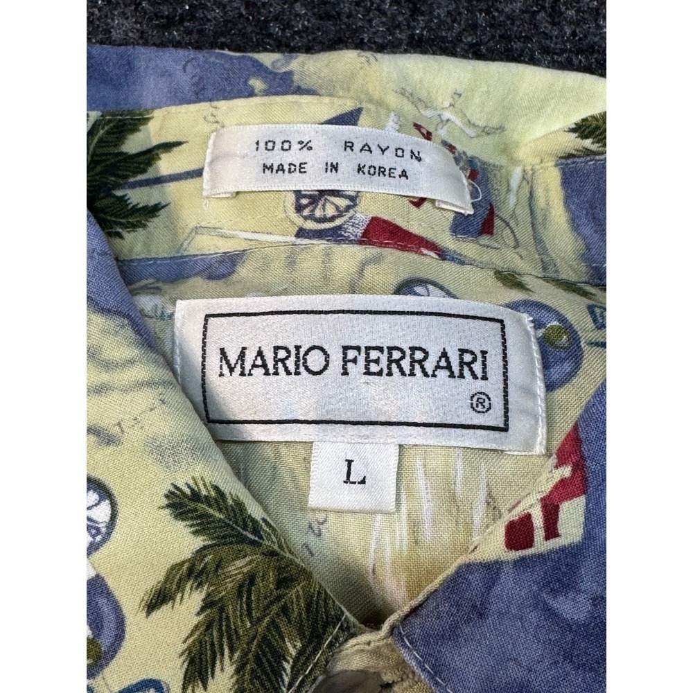 Vintage Mario Ferrari Men's Tropical Vacation Shirt - Large - Picture 2 of 5
